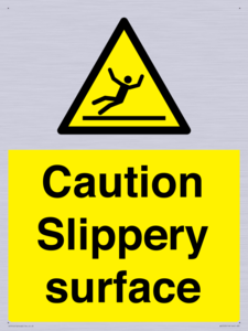 Caution Slippery surface